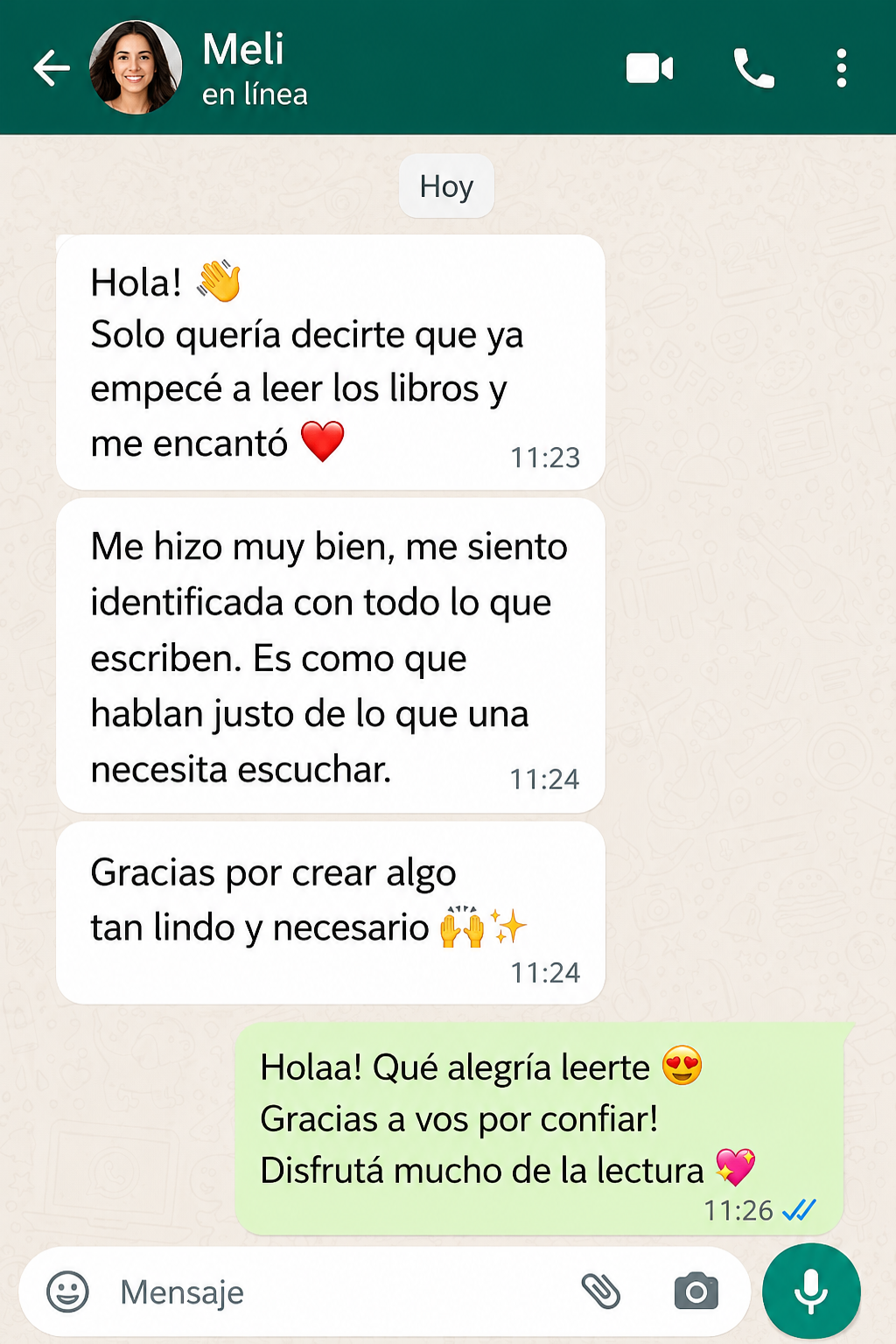 Testimonio de Meli sobre Mi psicóloga me dijo